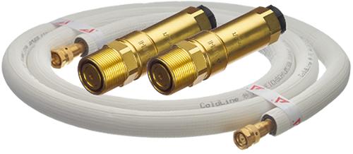 Thermoplastischer Kältemittelschlauch mit Anschlussarmaturen Generation IV